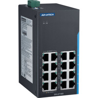 Anschlüsse des EKI-2716EI Unmanaged 16-Port Ethernet Switch von Advantech