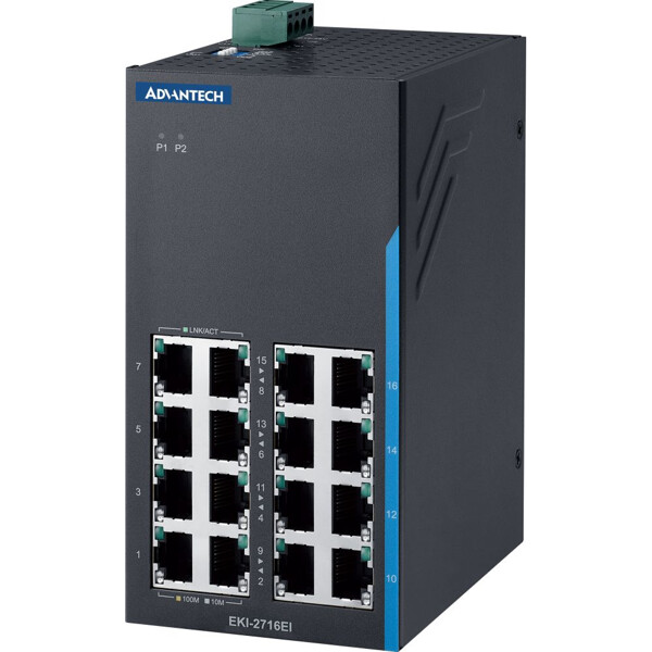 EKI-2716EI Advantech Unmanaged 16-Port Ethernet Switch