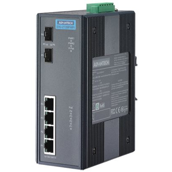 EKI-2726FHPI Advantech 4GE PoE+2G SFP Gigabit PoE Unmanaged Ethernet Switch