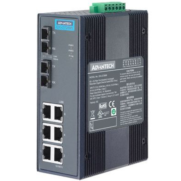 EKI-2728MI Advantech 6GE-2G SC Multi-Mode Gigabit Unmanaged Ethernet Switch