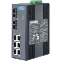 EKI-2728SI Unmanaged Netzwerk Switch mit 6x Gigabit Ethernet RJ45 und 2x Singlemode SC Ports von Advantech Side