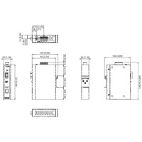 EKI-2741F industrieller Gigabit Ethernet zu SFP Medienkonverter von Advantech Zeichnung