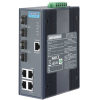 EKI-2748FI Managed Ethernet Switch mit 4x GbE und 4x SFP Anschlüssen von Advantech