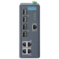 EKI-2748FI Managed Ethernet Switch mit 4x GbE und 4x SFP Anschlüssen von Advantech Front