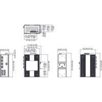 EKI-2748FI Managed Ethernet Switch mit 4x GbE und 4x SFP Anschlüssen von Advantech Zeichnung