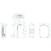 EKI-5524SSI-ST unverwalteter ProView Ethernet Switch mit 4x FE und 2x SM ST Ports von Advantech Zeichnung