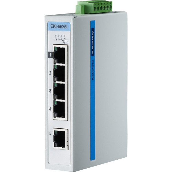 EKI-5525I Fast Ethernet ProView Switch mit 5 Fast Ethernet Ports von Advantech