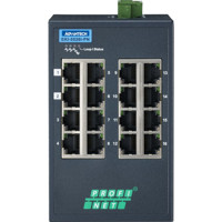 EKI-5526I-PN Managed PROFINET Fast Ethernet Switch mit 16x RJ45 Ports von Advantech Front