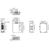 EKI-5528I-EI industrieller Managed Switch mit EtherNet/IP von Advantech Zeichnung