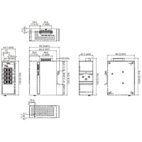 EKI-5528I Unmanaged ProView Switch mit 8 Fast Ethernet Ports von Advantech Zeichnung