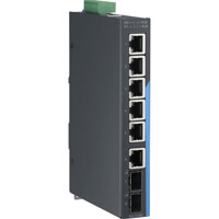 Leicht gedreht Ansicht des EKI-5708E-2FI Managed 8-Port Switch von Advantech