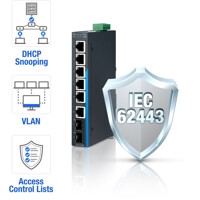 EKI-5708E-2FI Advantech Managed 8-Port Switch mit einem IEC 62443-4-2 konformen Geh&auml;use