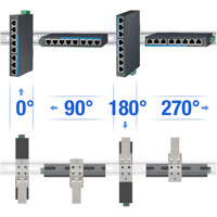 Hutschienen Montagearten des industriellen EKI-5708E-I 8-Port Ethernet Switch von Advantech