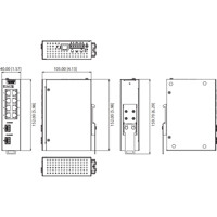 Zeichnung des EKI-5710E-2FI industriellen Managed Ethernet Switch von Advantech