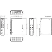 Zeichnung des EKI-5710E-I Managed 10-Port Industrie Switch von Advantech