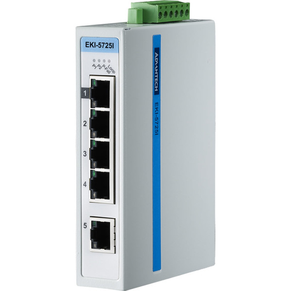 EKI-5725I 5GE Gigabit Unmanaged Industrie Switch von Adantech