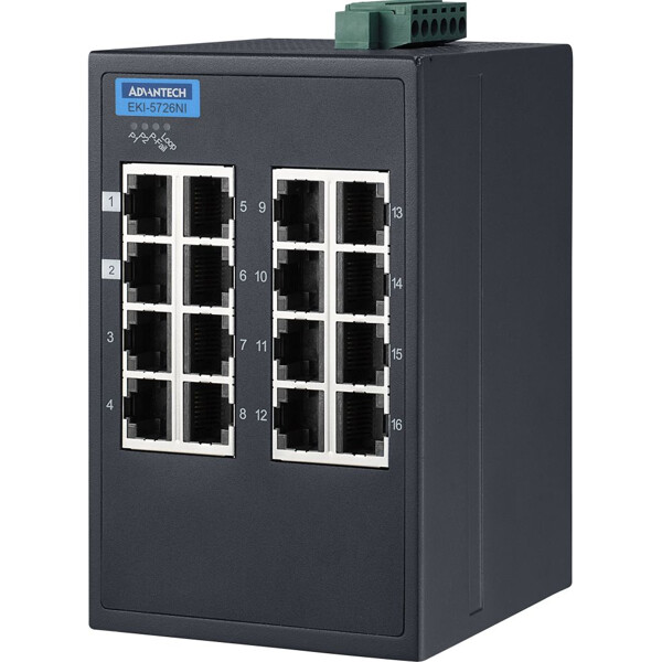 EKI-5726NI Advantech Unmanaged 16-Port Gigabit Ethernet Switch 