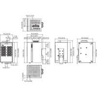 Zeichnung des EKI-5726NI Unmanaged 16-Port Gigabit Ethernet Switch von Advantech