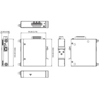 EKI-6233BN industrieller Wi-Fi Client von Advantech Zeichnung Zeichnung des EKI-6233BN industriellen Wi-Fi Client von Advantech