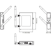 EKI-6333AC-2GD Industrial WLAN Access Point von Advantech Zeichnung