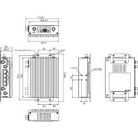 Zeichnung des EKI-6333BE-4GD industriellen Wi-Fi 7 Access Point von Advantech