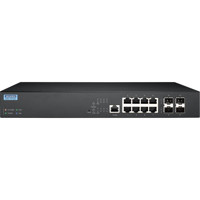 EKI-7412G-4XP Managed PoE+ Switch mit 8x Gigabit und 4x 10G SFP Anschlüssen von Advantech Front