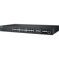 EKI-7428G-4CA 28-Port Layer 2 Managed Switch von Advantech leicht seitlich Leicht seitliche Ansicht des EKI-7428G-4CA 28-Port Layer 2 Managed Switch von Advantech