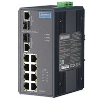 EKI-7629CPI Advantech 8+2G Combo Port Gigabit Unmanaged Industrial Ethernet PoE Switch