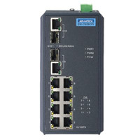 EKI-7629CPI Advantech 8+2G Combo Port Gigabit Unmanaged Industrial Ethernet PoE Switch