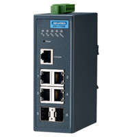 EKI-7706E-2FI Ethernet Managed redundanter industrieller schalter mit 4 Fast Ethernet und 2 SFP Ports von Advantech