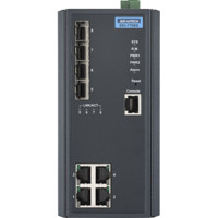 EKI-7708G-2FV Managed 8-Port Gigabit Switch mit 4x RJ45 und 4x SFP (3x VDSL2) Ports von Advantech Front