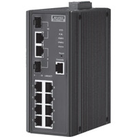 EKI-7710E-2CI Gigabit Managed Netzwerkschalter mit 8x 100 Mbit/s und 2x 1000 Mbit/s Kupfer/SFP Combo Ports von Advantech