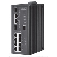 EKI-7710E-2CPI industrieller redundanter Gigabit Managed Power over Ethernet Switch mit 8 Fast Ethernet und 2 Gigabit Kupfer/SFP Combo Ports von Advantech