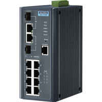 EKI-7710G-2CPI Advantech 8GE PoE+2G Combo Managed Ethernet Switch, IEEE802.3af/at, 24~48VDC, -40~75℃
