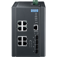 EKI-7712G-4FMPI Advantech 6G PoE + 2G Mega PoE + 4G SFP Port Gigabit Managed Redundant Industrie Mega PoE Switch