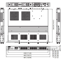 EKI-8528-4XF modularer Layer 3 TSN Switch mit bis zu 28x Gigabit Ports von Advantech Zeichnung