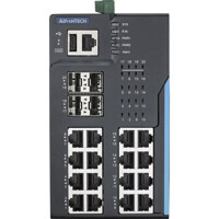 EKI-8720G-4XFI 20-Port Layer 3 Industrie Switch von Advantech Front Front des EKI-8720G-4XFI 20-Port Layer 3 Industrie Switch von Advantech