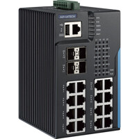 EKI-8720G-4XFPI Advantech L3 Managed Switch leicht seitlich