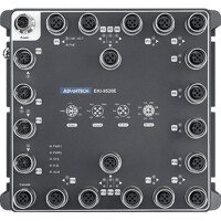 Front des EKI-9520E-4GMPW L2 Managed EN 50155 Ethernet Switch von Advantech