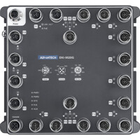Anschl&uuml;sse des EKI-9520G-MPW Managed M12 Ethernet Switch von Advantech