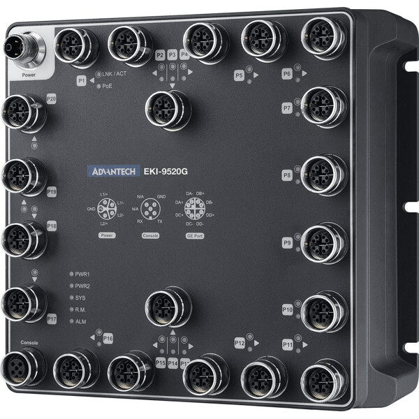 EKI-9520G-MPW Advantech Managed M12 Ethernet Switch