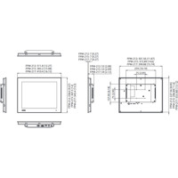 FPM-200 Serie Industrie Monitore für IIoT und Industrie 4.0 Anwendungen von Advantech Zeichnung