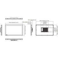 FPM-315SW 15.6 Zoll Full HD Industrie Display mit UV-Schutzbeschichtung von Advantech Zeichnung Zeichnung des FPM-315SW 15.6 Zoll Full HD Industrie Display mit UV-Schutzbeschichtung von Advantech