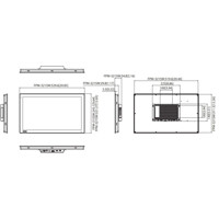 FPM-321SW 21.5 Zoll Industriemonitor mit UV-Schutzbeschichtung von Advantech Zeichnung Zeichnung des FPM-321SW 21.5 Zoll Industriemonitor mit UV-Schutzbeschichtung von Advantech