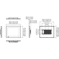 FPM-700 Serie industrielle LCD Monitore von Advantech Zeichnung