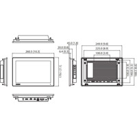 FPM-710SW 10.1 Zoll Industrie Monitor von Advantech Zeichnung Zeichnung des FPM-710SW 10.1 Zoll Industrie Monitor von Advantech