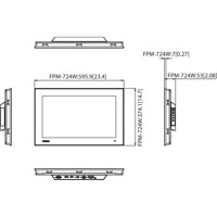 FPM-724W 23.8 Zoll Full HD Industrie Monitor von Advantech Zeichnung Zeichnung des FPM-724W 23.8 Zoll Full HD Industrie Monitor von Advantech