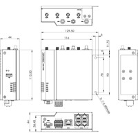 Zeichnung des ICR-1745 5G NR Industrie Router von Advantech