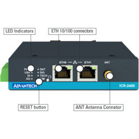 ICR-2412 4G LPWAN Router für LTE Cat-M, NB-IoT und 450 MHz Kommunikation von Advantech Front