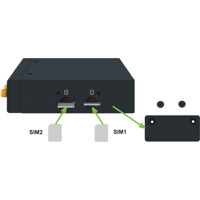SIM-Slots des ICR-2452 industriellen RedCap 5G Router von Advantech